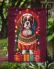 English Toy Spaniel Holiday Christmas Garden Flag Mailbox Flag Decorative Yard Flag Banner Outside Patio Artwork Yard Flower Beds, Garden Size